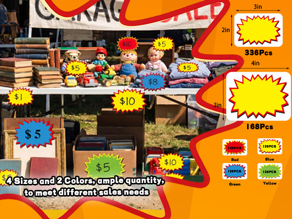 Removable Garage Sale Stickers