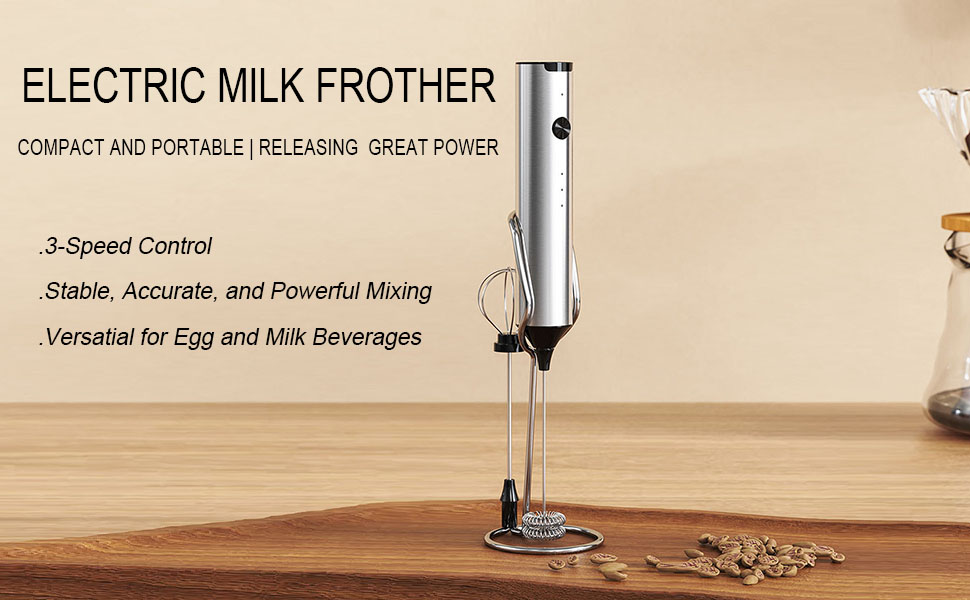 Silver Electric Milk Frother