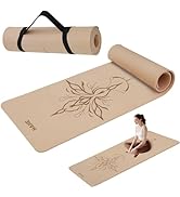 HAHE Yoga Mat Thick (8MM,1/3"),POE Non Slip Yoga Mat, High Rebound &amp; Shock Absorpti...