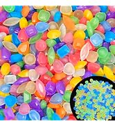 1000pcs Glow in The Dark Stones Glowing Garden Pebbles Gemstone Shaped Luminous Rocks Outdoor Dec...