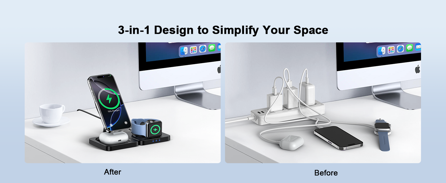 3 in 1 charging station magsafe