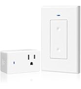 WILAWELS Mini Remote Control Outlet Wireless Light Switch, Programmable and Removable Remote Outl...