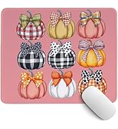PaJiaNi Coquette Pumpkin Mouse Pad,Cute Fall Autumn Pumpkin Mouse Pads,Pink Bow Girly Desk Mat fo...