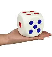?Luckana 3.1 Inch Large Squishys Dice, Stress Relief Squeeze Toys for Adults &amp; Kids, Fun Party Fa...