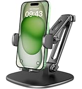 APPS2Car Phone Stand for Desk [No Dropping Stable Triple-Clamp Holder] Adjustable Height 360 Degr...