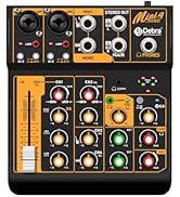Audio Mixer D Debra Audio Mini4 Portable 4-Channel DJ Mixer Console, Sound Mixing Board with USB ...