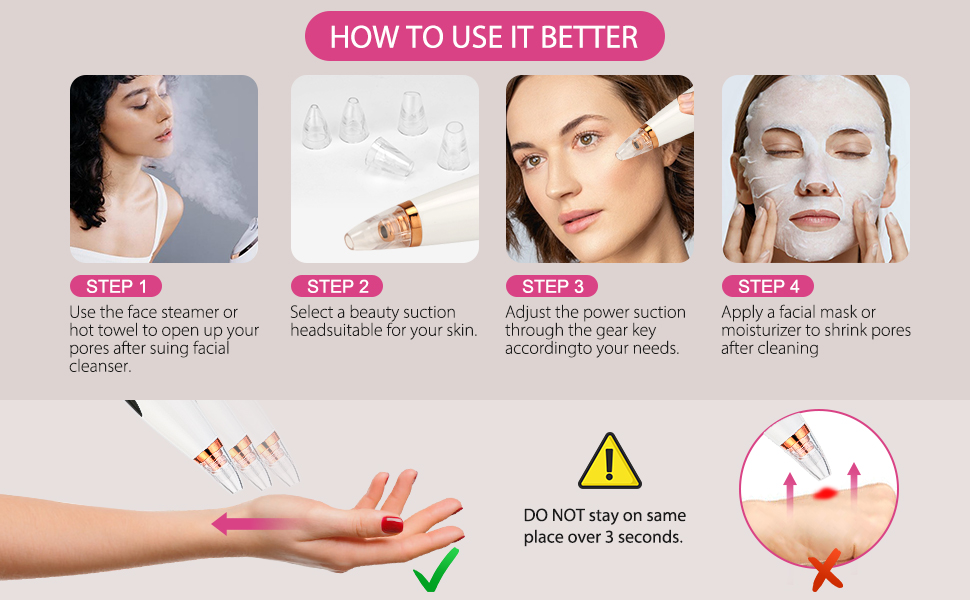 Black head remover vacuum
