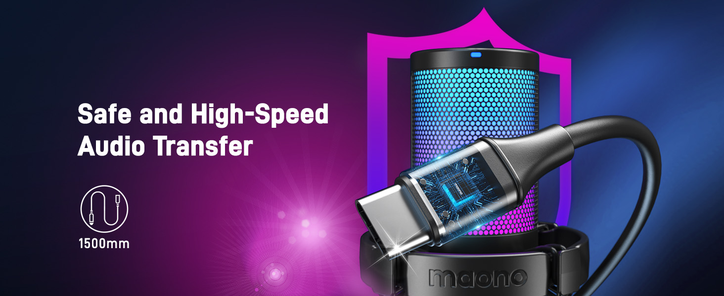 MAONO USB A&amp;C 2 in 1 microphone cable