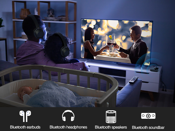 1Mii Bluetooth 5.3 Transmitter for TV