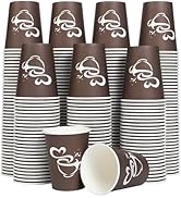 Clawsoff 300 Count 12 oz Paper Coffee Cups, Disposable Drinking Cups for Hot or Cold Beverage, 12...