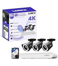 Lorex Connect (New App) | V-Series | 8Ch 4K NVR System | 3 Bullet Cameras | Black IP Cameras | No Ca...