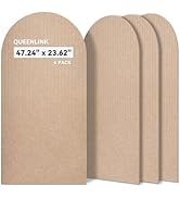 QUEENLINK 4 Pack Soundproof Wall Panels, 47.24'' x 23.62'' Arch-shaped Panels, Adhesive Acoustic ...