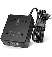 Surge Protector Power Strip, ALESTOR 8 Widely Outlets with 4 USB Ports(1 USB C Port), 3 Side Outl...