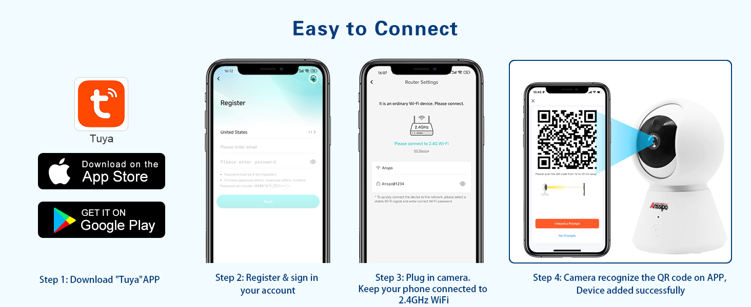 indoor camera easy to set up