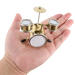 mini drum model musical instrument ornament drummer musical gift dollhouse home decoration