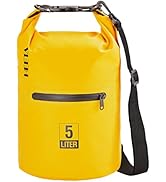 HEETA Waterproof Dry Bag with Front Zippered Pocket for Women Men, 5L/10L/20L/30L/40L Roll Top Li...