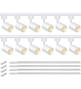 VANoopee 12-Light LED Track Lighting Kit with 13FT H Type Track Lighting Rail, Dimmable LED Track...