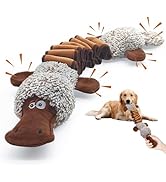 BUYPOW Squeaky Dog Toys, Interactive Tug of War Puppy Toys, Funny Plush Dog Chew Toys, Stuffed Do...