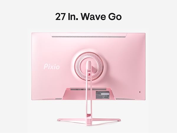 Pixio PX275 Wave Pink 27 inch 100Hz Refresh Rate QHD 1440p Resolution IPS Panel 1ms MPRT Response Ti...