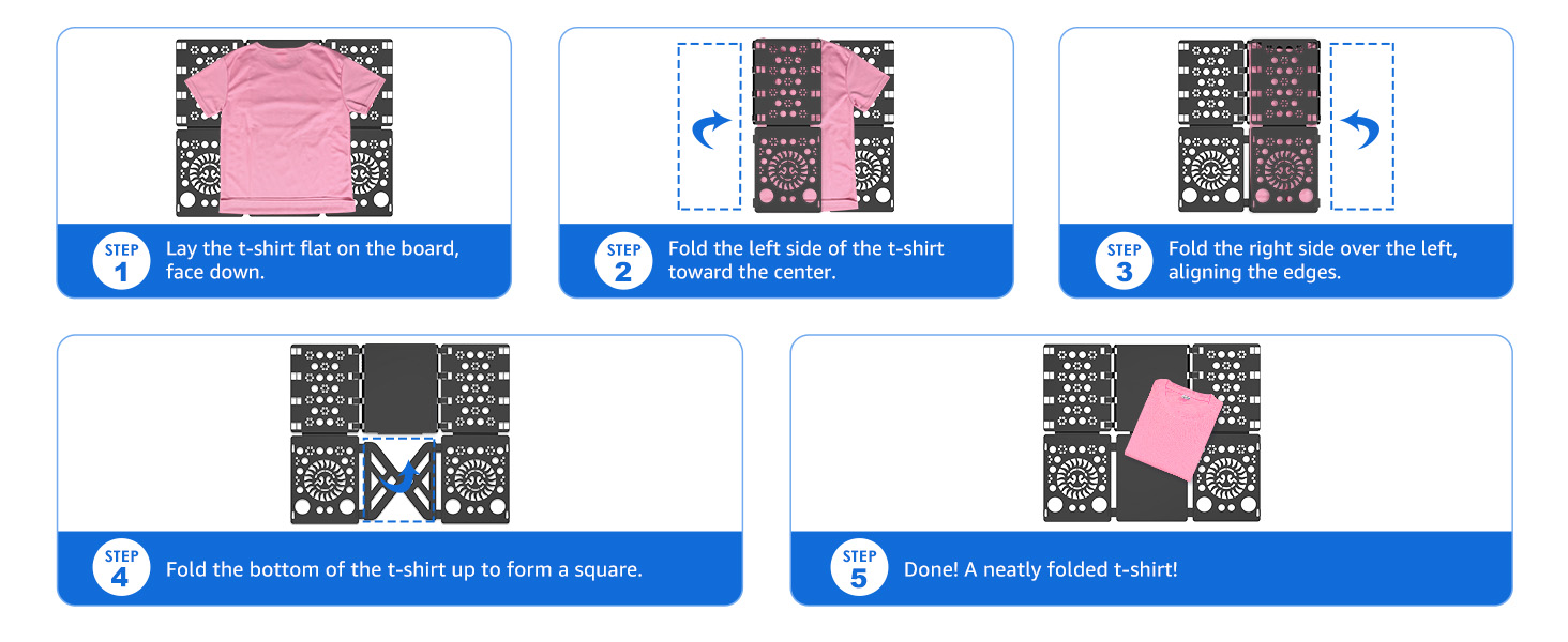 STEPS TO FOLD T-SHIRTS