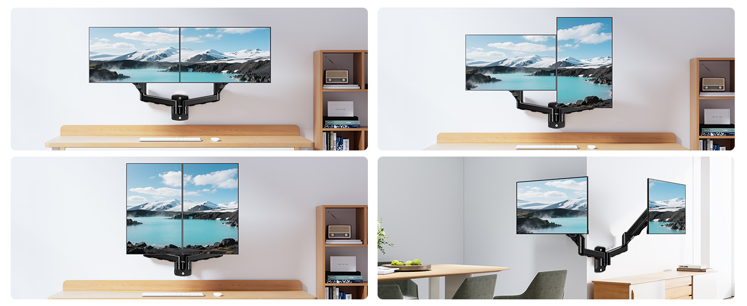 dual monitor wall mount