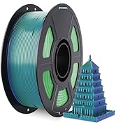 UJOYBIO Silk Dual Color Pla Filament, Silk PLA 3D Printer Filament 1.75mm, Shiny Silk Texture, Di...