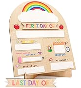 First &amp; Last Day of School Chalkboard – Back to School Photo Prop Reusable Back to Class Wooden C...