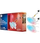 Cync GE Reveal Smart LED Recessed Downlight, Color Changing WiFi Light, Matter Compatible, Compat...