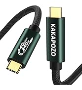 KAKAPOZO 40Gbps USB 4 Cable for Thunderbolt 4 Cable with 240W Fast Charging 5FT, USB C Video Cabl...