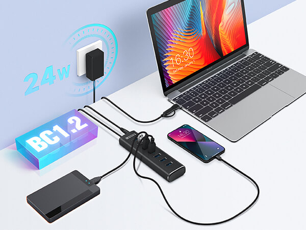 powered usb c hub 3.2 10gbps