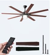 Passky Ceiling Fans with Lights, 72 inch Bronze Ceiling Fan with Light and Remote Control, Revers...