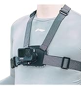 SUREWO Adjustable Chest Strap Mount Compatible with GoPro Hero 10/9/8/7/6/5 Black,DJI Osmo Action...