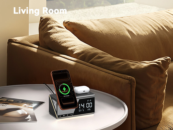 apple charging station with clock alarm clock charging station wireless charger alarm clock