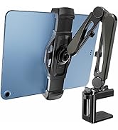 ergounion Phone &amp; Tablet Holder for Desk, iPad Mount with Clamp Base, Flexible Arm with Cable Man...