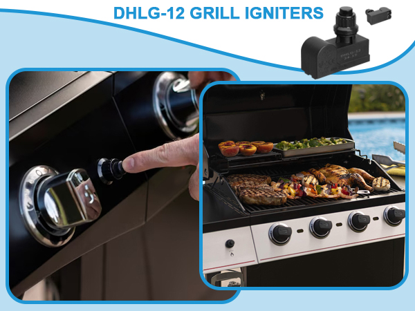  2 Outlets AAA Battery Tact Push Button Electronic Ignition Module, Grill Ignitor Replacement 