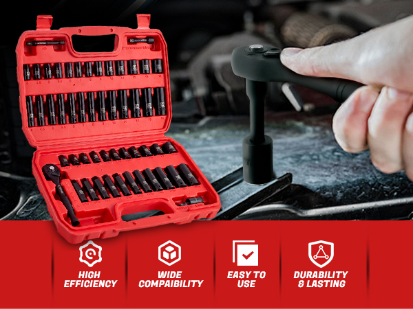 1/4”Drive Impact Socket Set