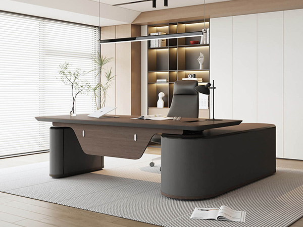 L Shaped Executive Desk with Drawers