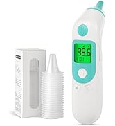 Thermometer for Adults and Kids, Accurate Baby Ear Thermometer with 3-Color Fever Indicator 40-Re...