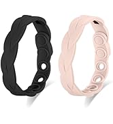 Metzm Adjustable Silicone Bracelet for Men Women-Waterproof Silicone Wristbands for Events Nautic...