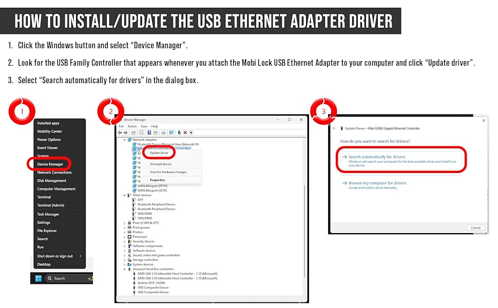 driver install USB ETH