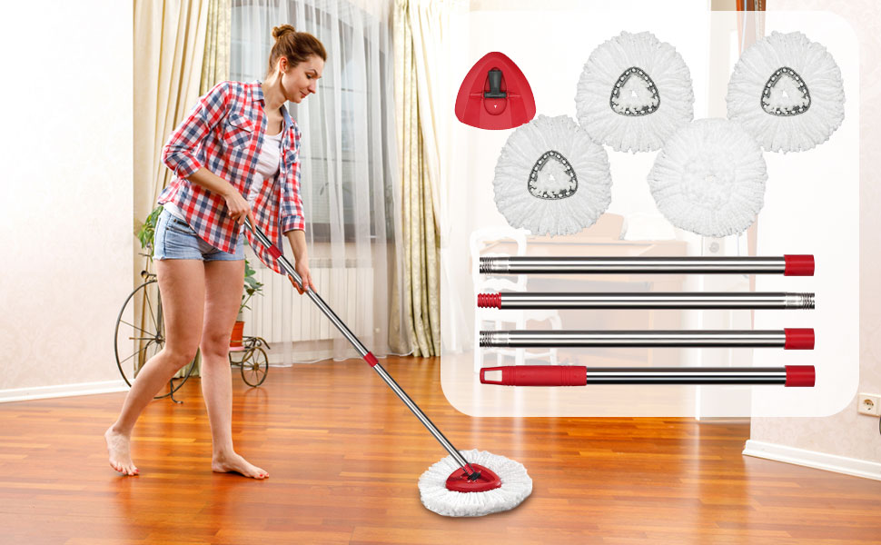 Spin mop replacement head