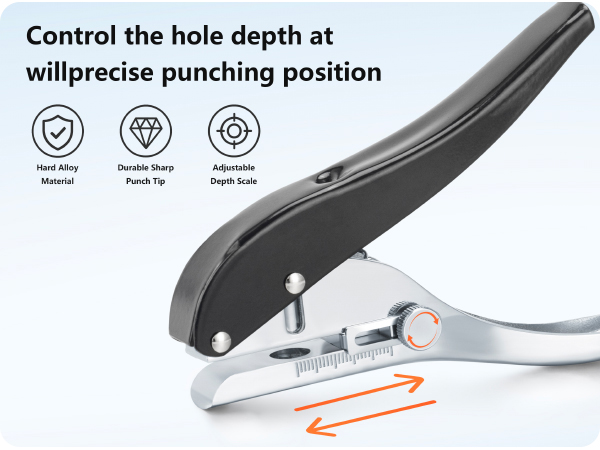 Control the hole depth atwillprecise punching position