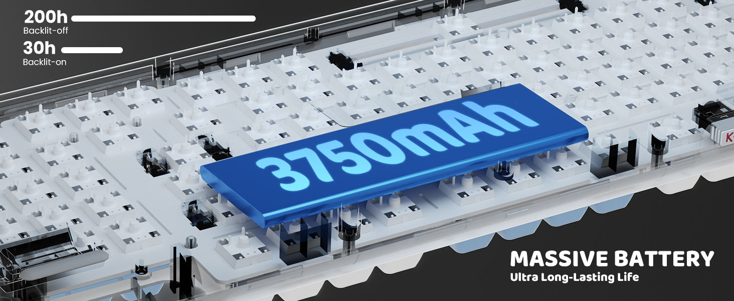 mechanical keyboard large battery