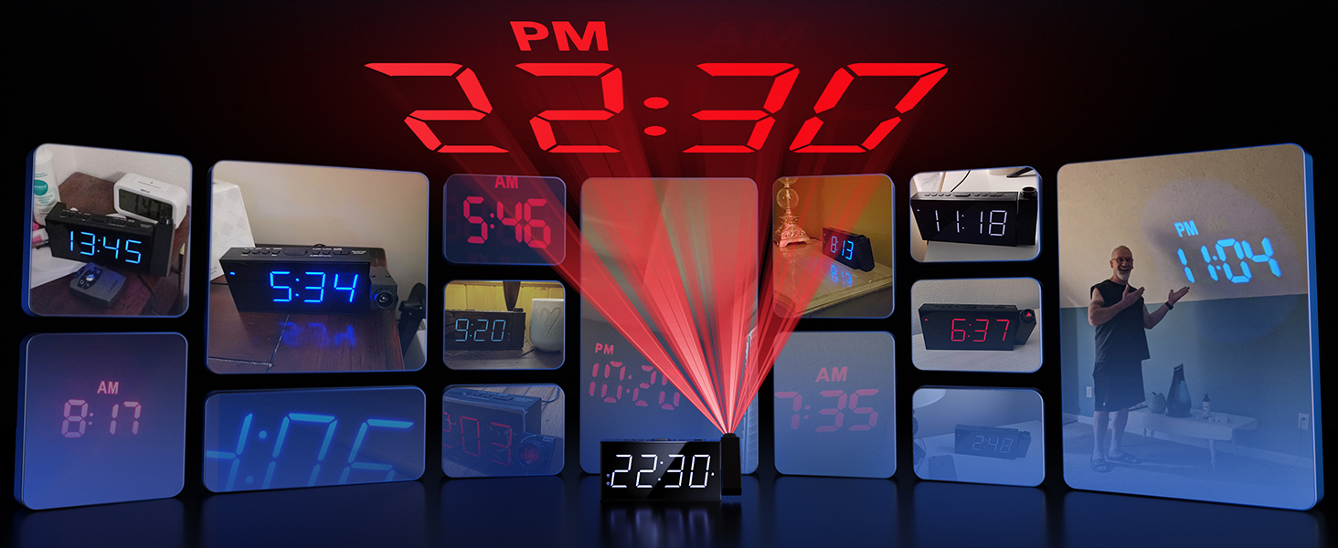 digital projection alarm clock