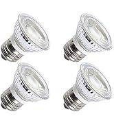 CTKcom 5W PAR16/HR16 LED Spotlight Bulb(4 Pack)- E26/E27 COB Flood Light Bulb 36 Degree 450LM 600...