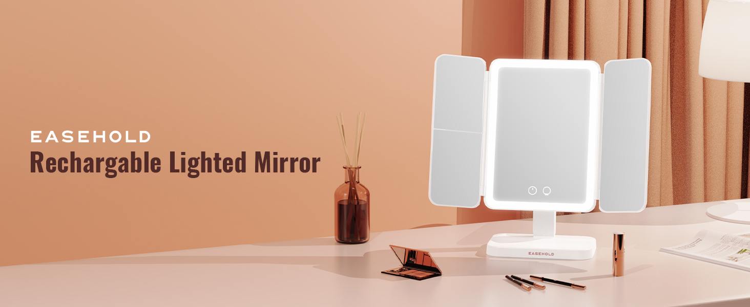 makep mirror with lights