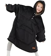 Degrees of Comfort Wearable Blanket Hoodie for Kids Teens, 6-13 YR Girls Boys, Soft &amp; Cozy Sherpa