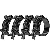 BOTTEN 4 Pack 1" Stainless Steel T-Bolt Hose Clamps - Clamp Range 32-37mm for 1 Hose ID (Black) -...