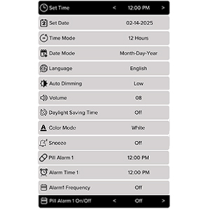 digital clock with date and day of week