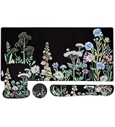 MOSISO Keyboard Mouse Pad Set, Large Gaming Mouse Pad&amp;Keyboard Wrist Rest&amp;Mouse Wrist Rest&amp;Coaste...